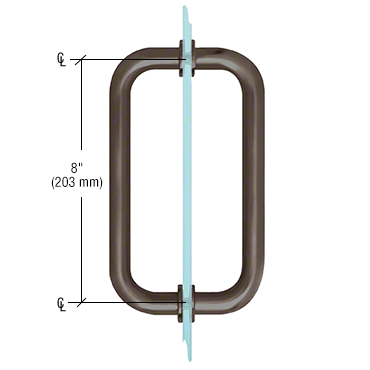 8-Zoll-Duschtürgriff mit Metallscheibe L102