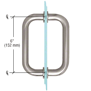 6-Zoll-Duschtürgriffe aus Glas mit Metallscheibe L100