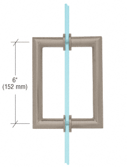 Duschtürgriff, quadratischer Griff für Badezimmer, Edelstahl, Glastürgriff für Glastüren