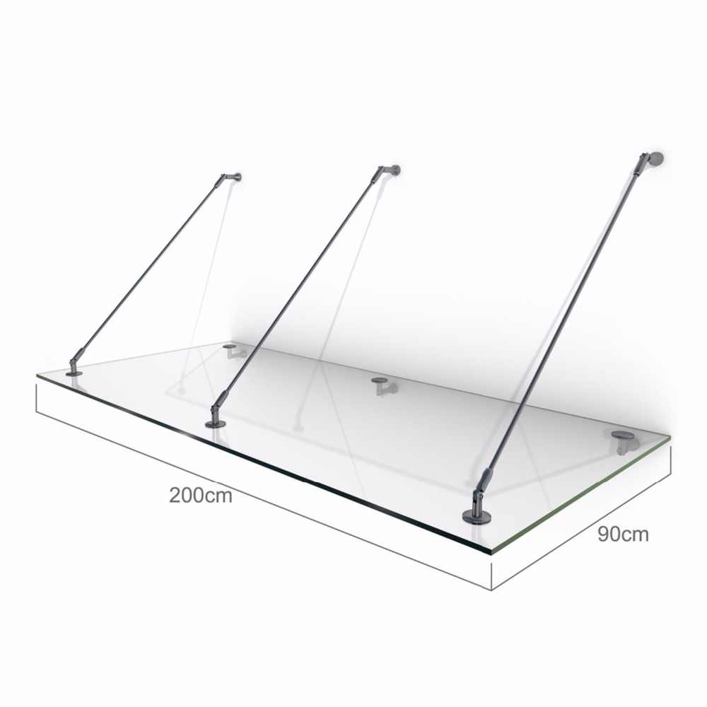 Baldachin aus Metall und Glas